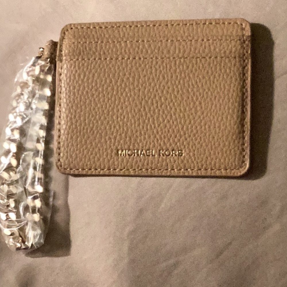 Michael Kors credit card/id case with gold chain NEW